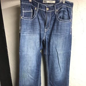 Buckle flare men’s jeans